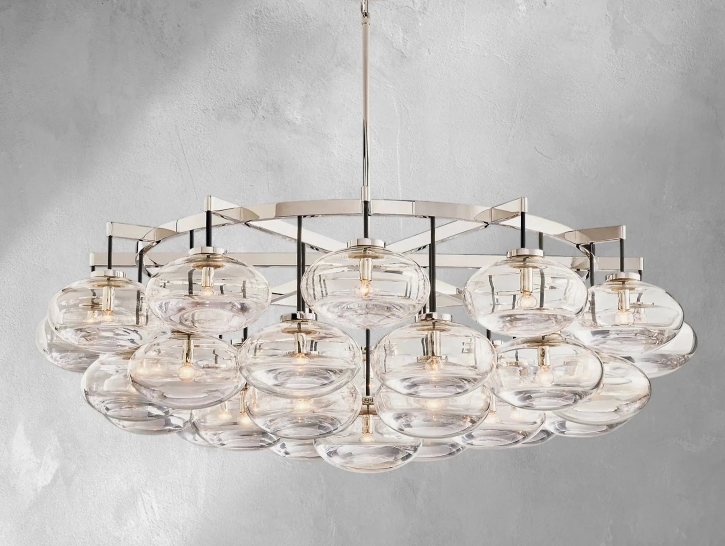 Cebret Glass Round Chandelier - GILDLAMPS