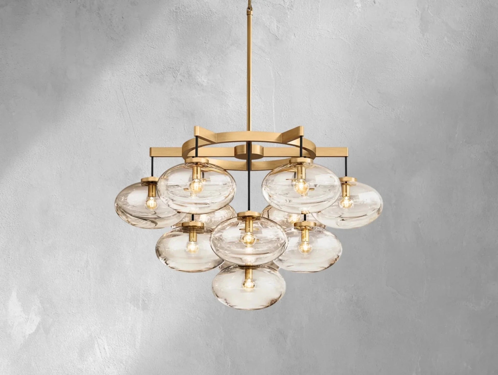 Cebret Glass Round Chandelier - GILDLAMPS