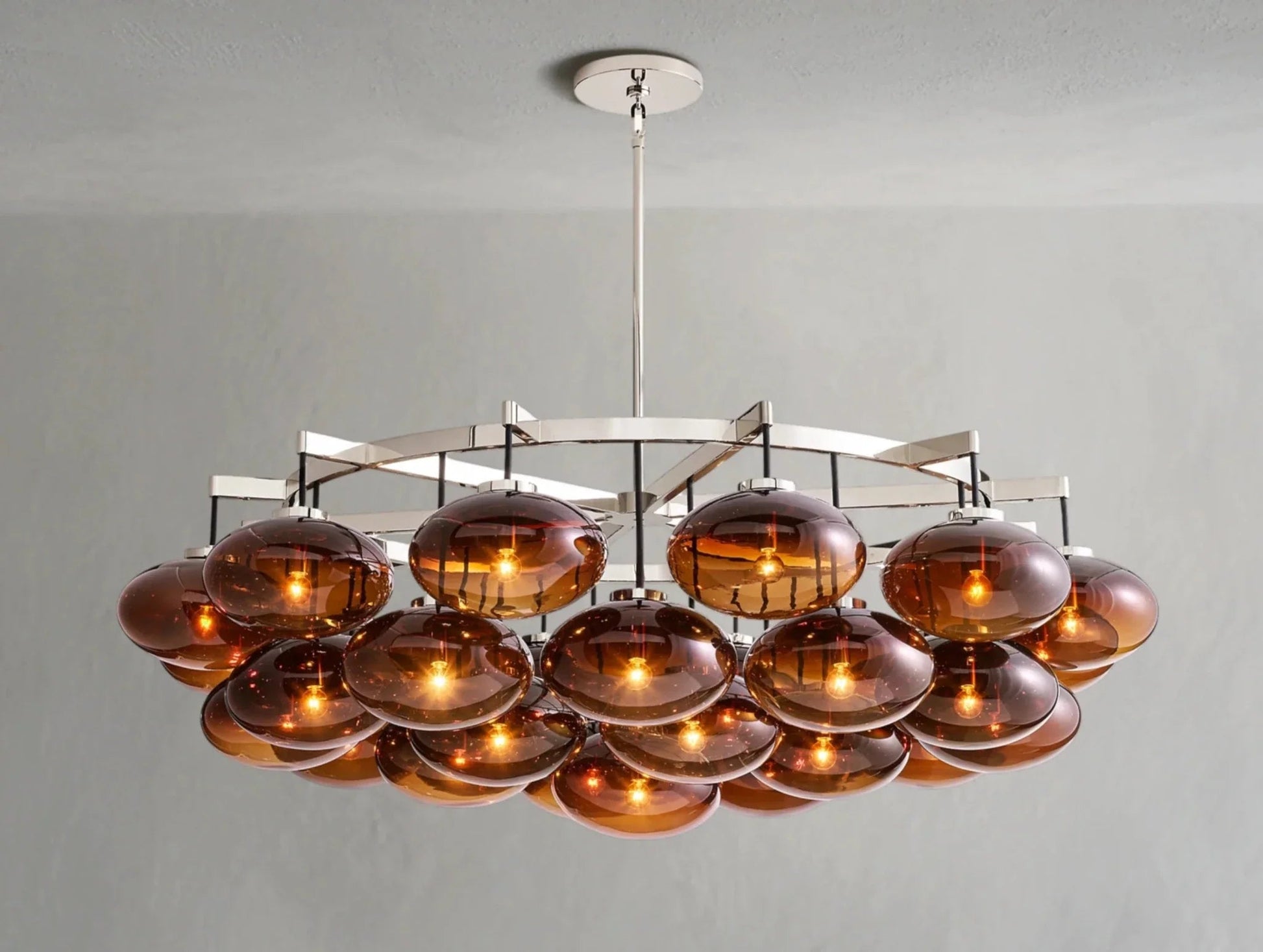 Cebret Glass Round Chandelier - GILDLAMPS