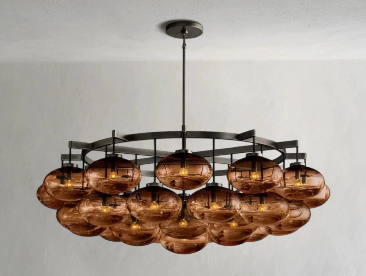 Cebret Glass Round Chandelier - GILDLAMPS