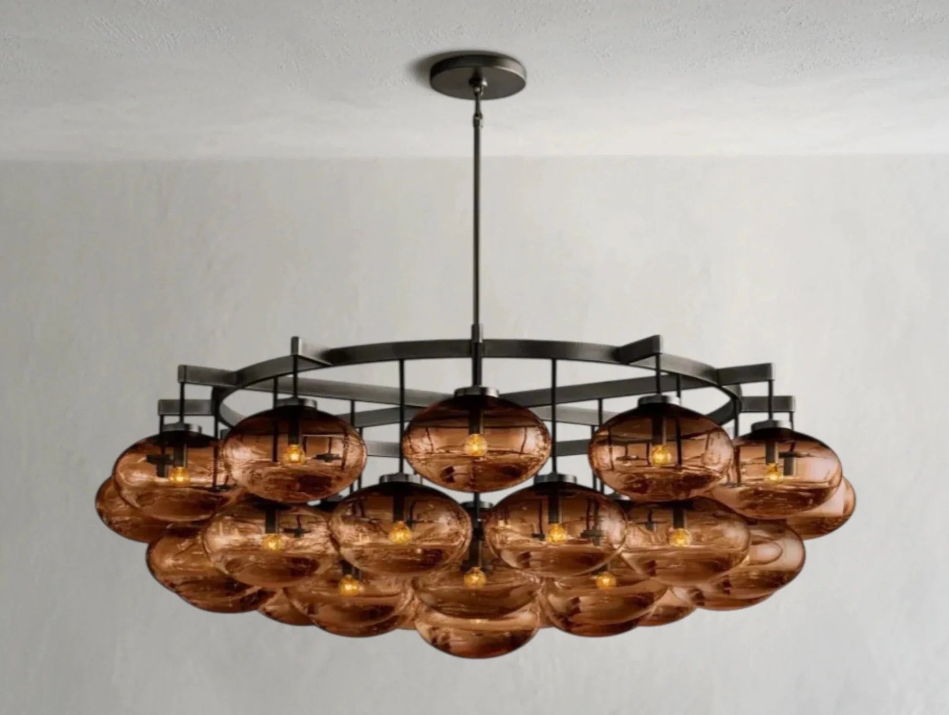 Cebret Glass Round Chandelier - GILDLAMPS