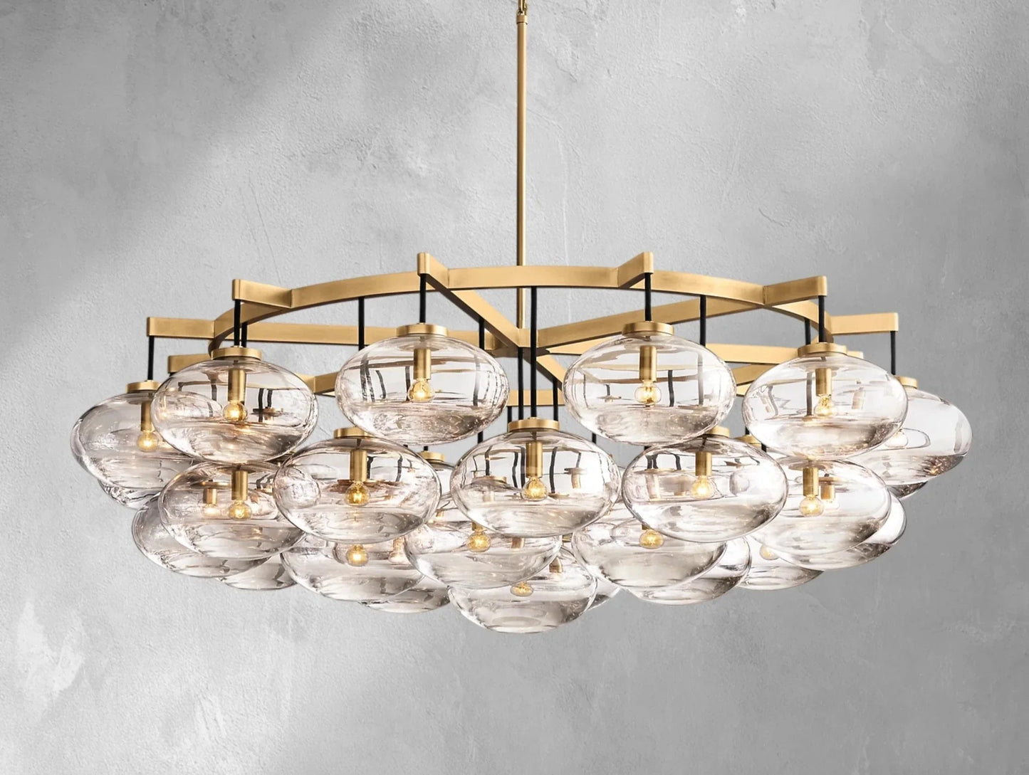 Cebret Glass Round Chandelier - GILDLAMPS
