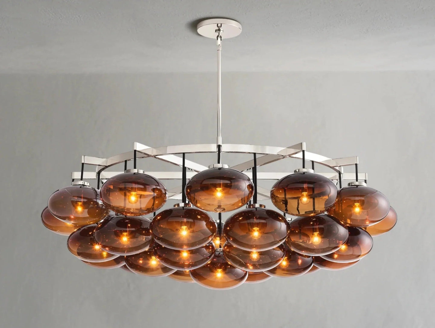 Cebret Glass Round Chandelier - GILDLAMPS