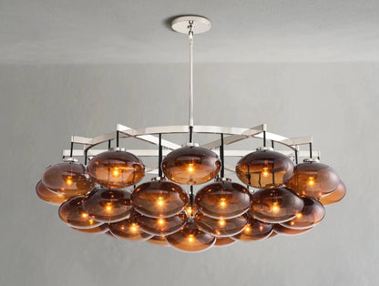 Cebret Glass Round Chandelier - GILDLAMPS