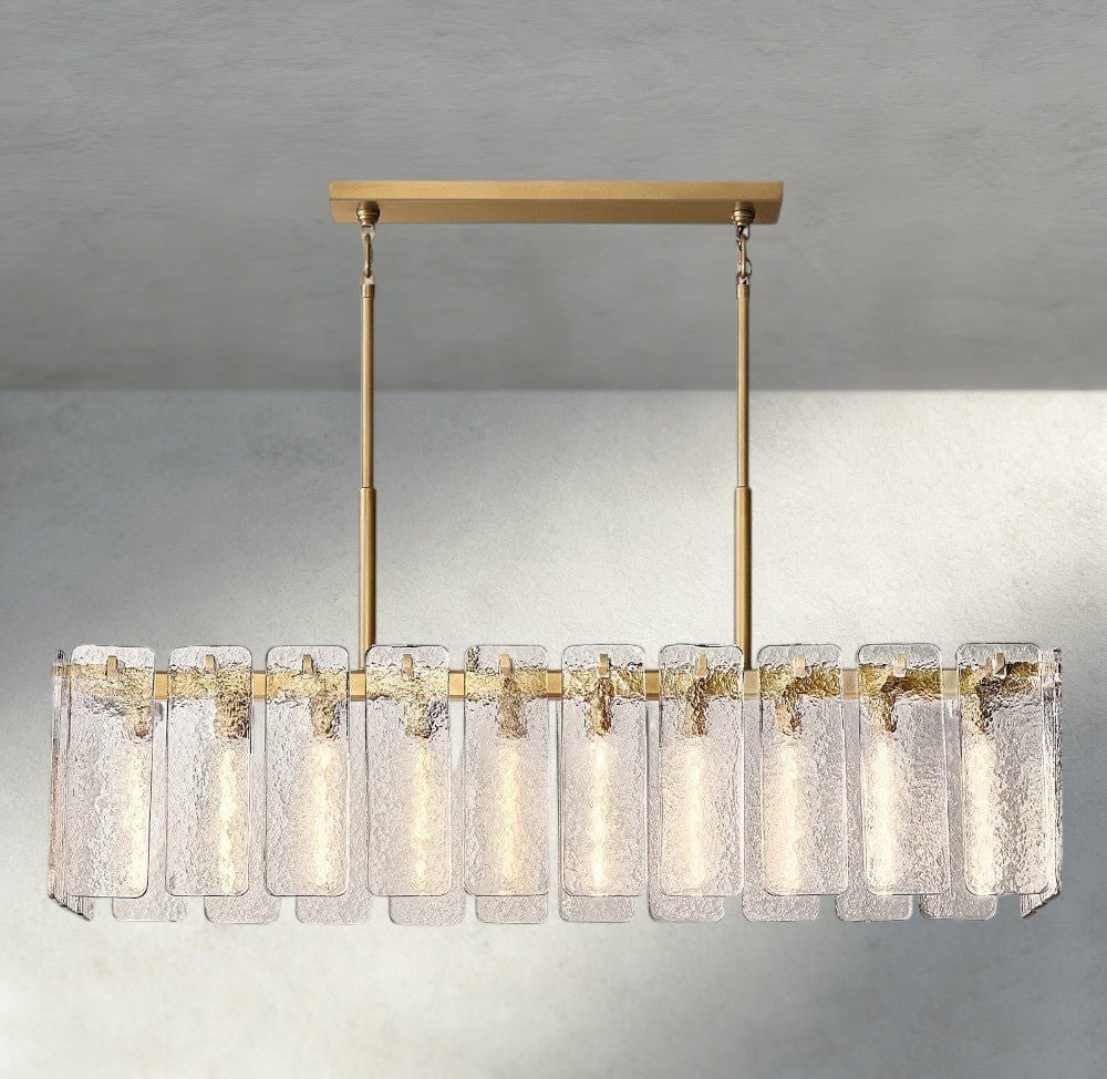 Celamotto Glass Rectangular Chandelier 60", 72" - GILDLAMPS