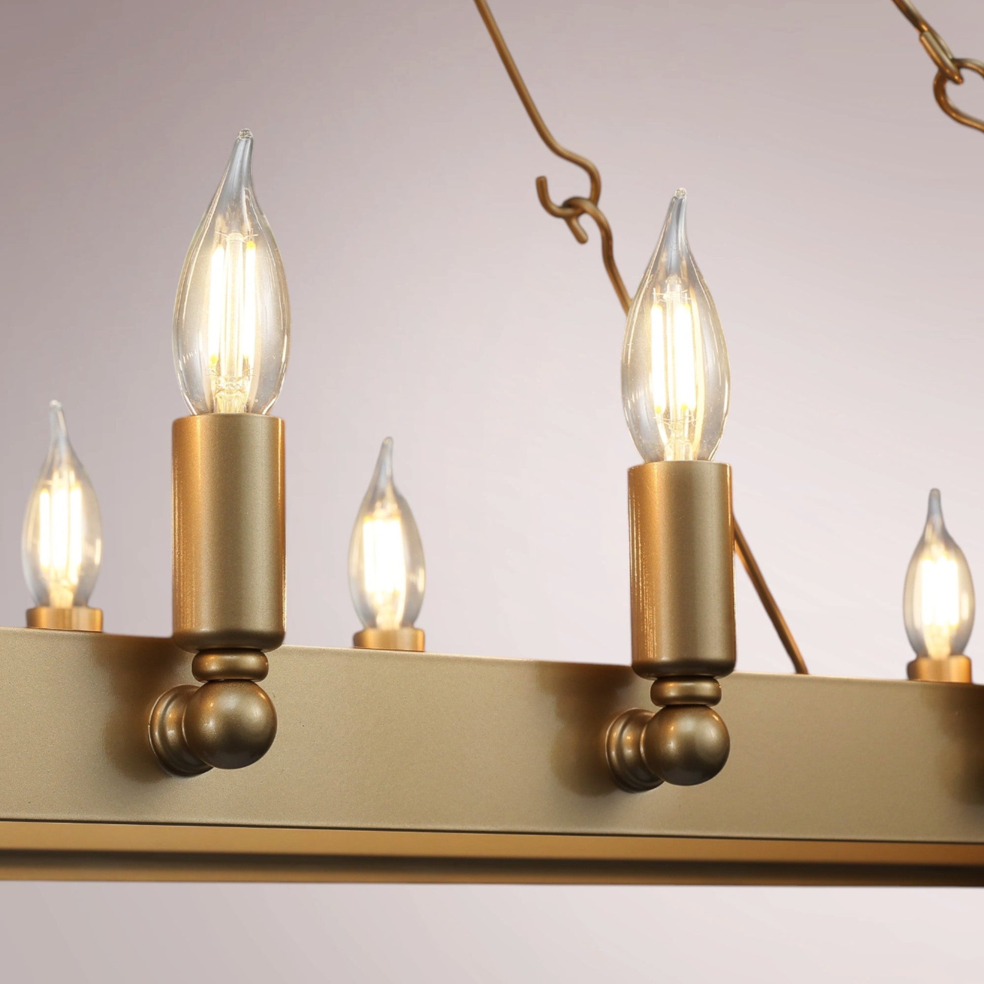 Cemino Vintage Candelabra Rectangular Chandelier - GILDLAMPS