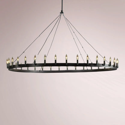 Cemino Vintage Candelabra Round Chandelier - GILDLAMPS