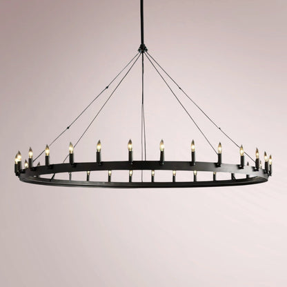 Cemino Vintage Candelabra Round Chandelier - GILDLAMPS