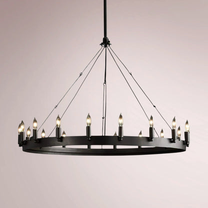 Cemino Vintage Candelabra Round Chandelier - GILDLAMPS
