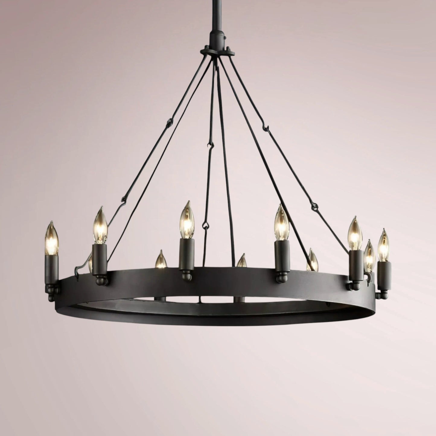 Cemino Vintage Candelabra Round Chandelier - GILDLAMPS