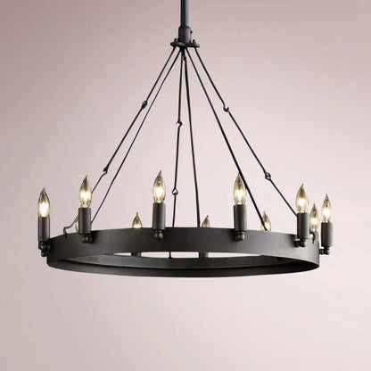 Cemino Vintage Candelabra Round Chandelier - GILDLAMPS