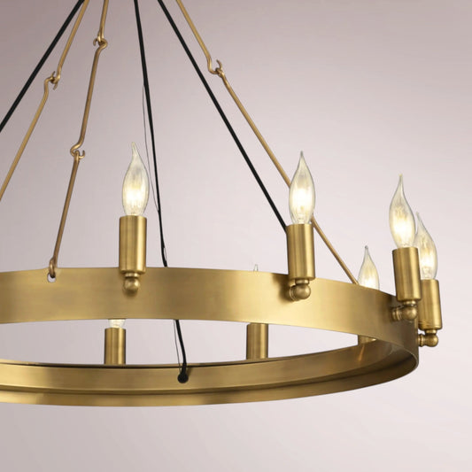 Cemino Vintage Candelabra Round Chandelier - GILDLAMPS