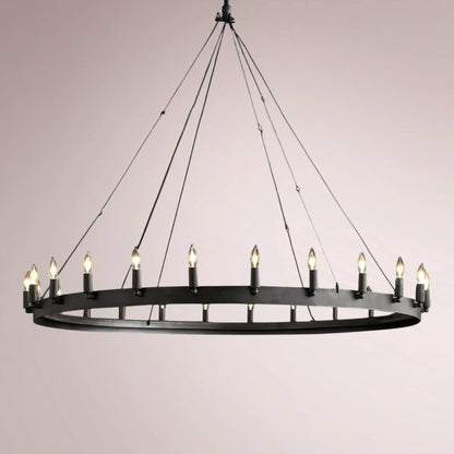 Cemino Vintage Candelabra Round Chandelier - GILDLAMPS
