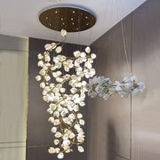 Ceramic Artistic Magnolia Spiral Pendant Ceiling Light Chandelier - GILDLAMPS
