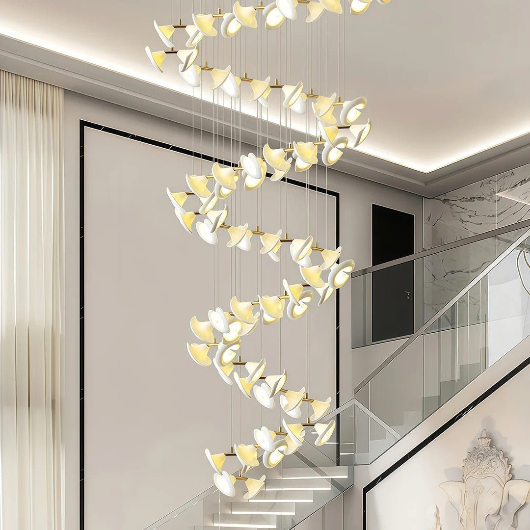 Ceramic Chandeliers Luxury Tulip Flower Ceiling Light - GILDLAMPS