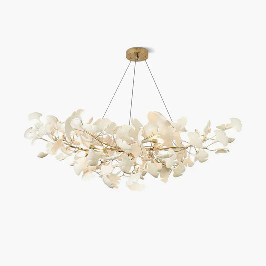Ceramic Gingko Chandelier B - GILDLAMPS