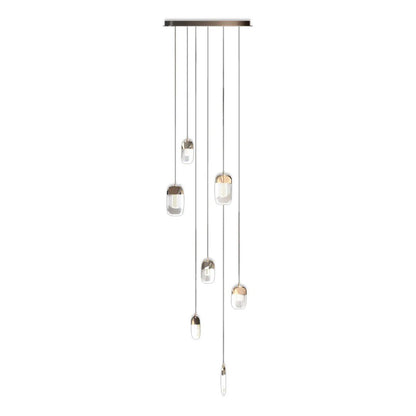 Chandelier for Staircase Full Copper Luxury Crystal Ceiling Light - GILDLAMPS