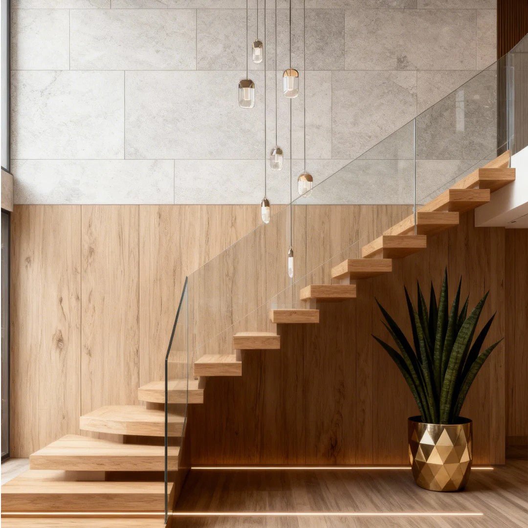 Chandelier for Staircase Full Copper Luxury Crystal Ceiling Light - GILDLAMPS