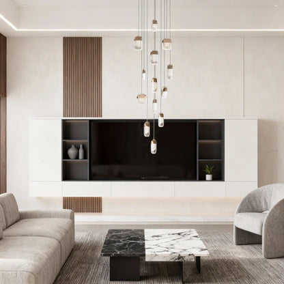 Chandelier for Staircase Full Copper Luxury Crystal Ceiling Light - GILDLAMPS