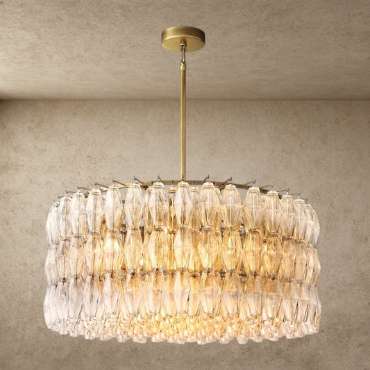 Chiara - Glass - Round - Chandelier - GILDLAMPS