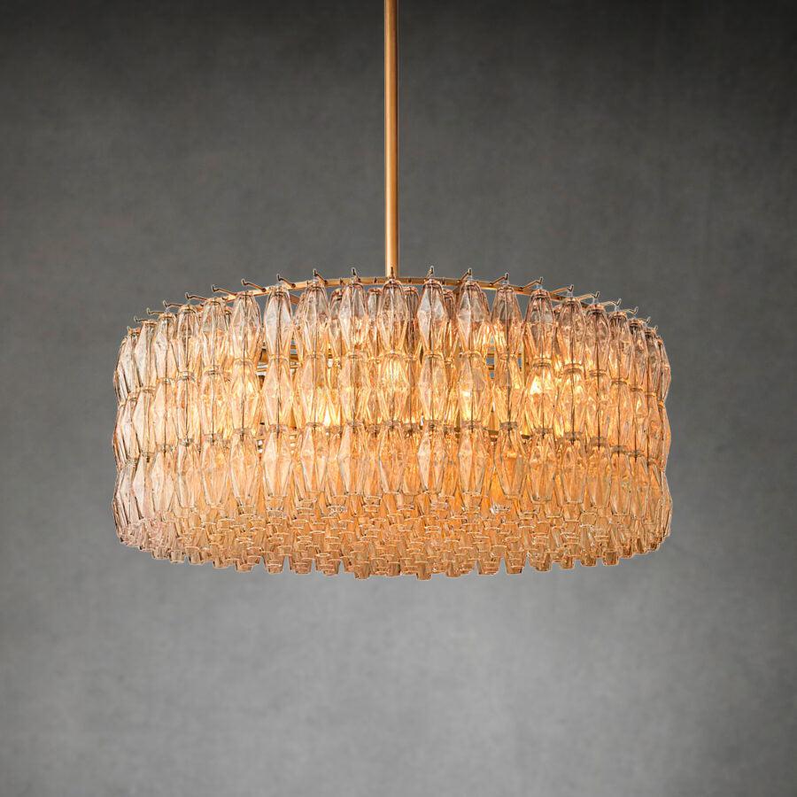 Chiaravalle Clear Glass Round Chandelier 37"47''62'' - GILDLAMPS