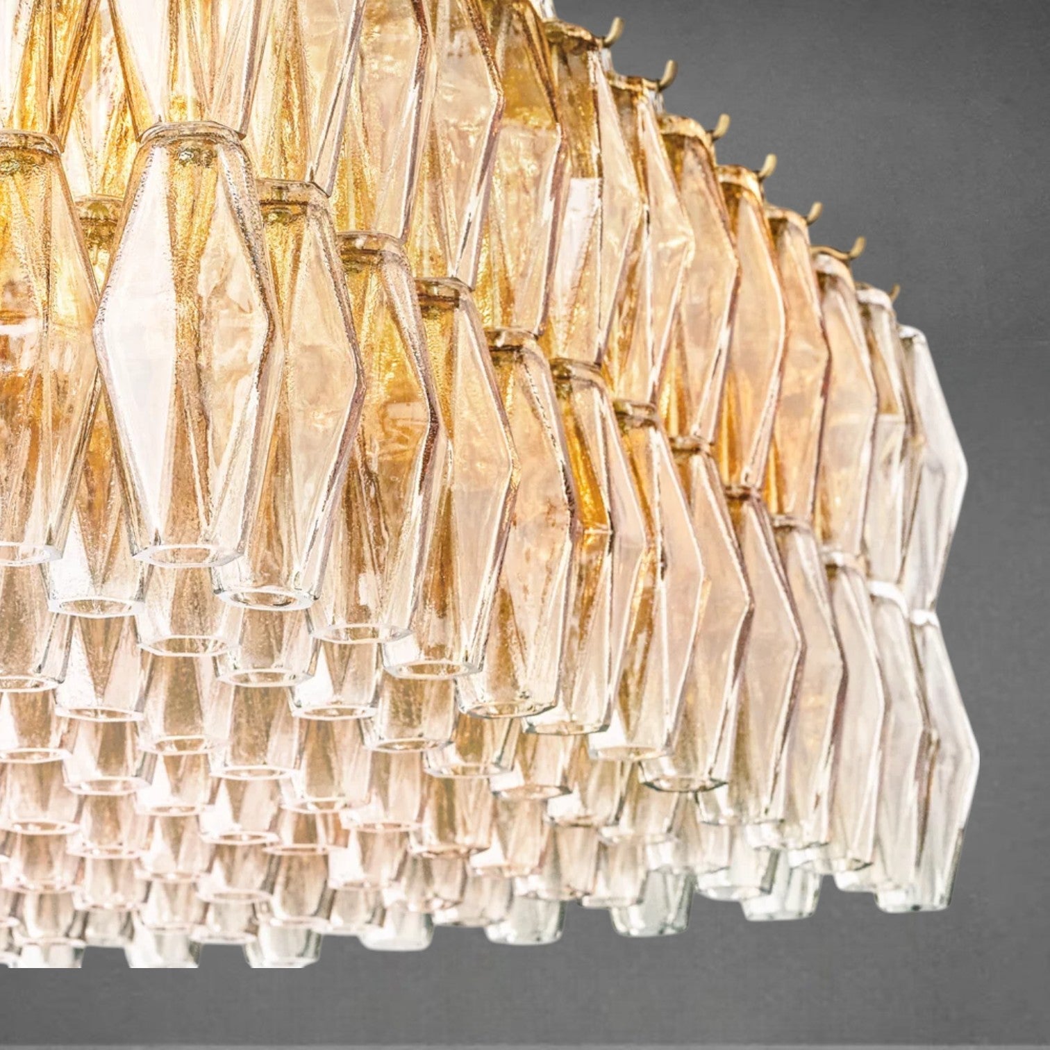 Chiaravalle Glass Rectangular Chandelier 74" - GILDLAMPS