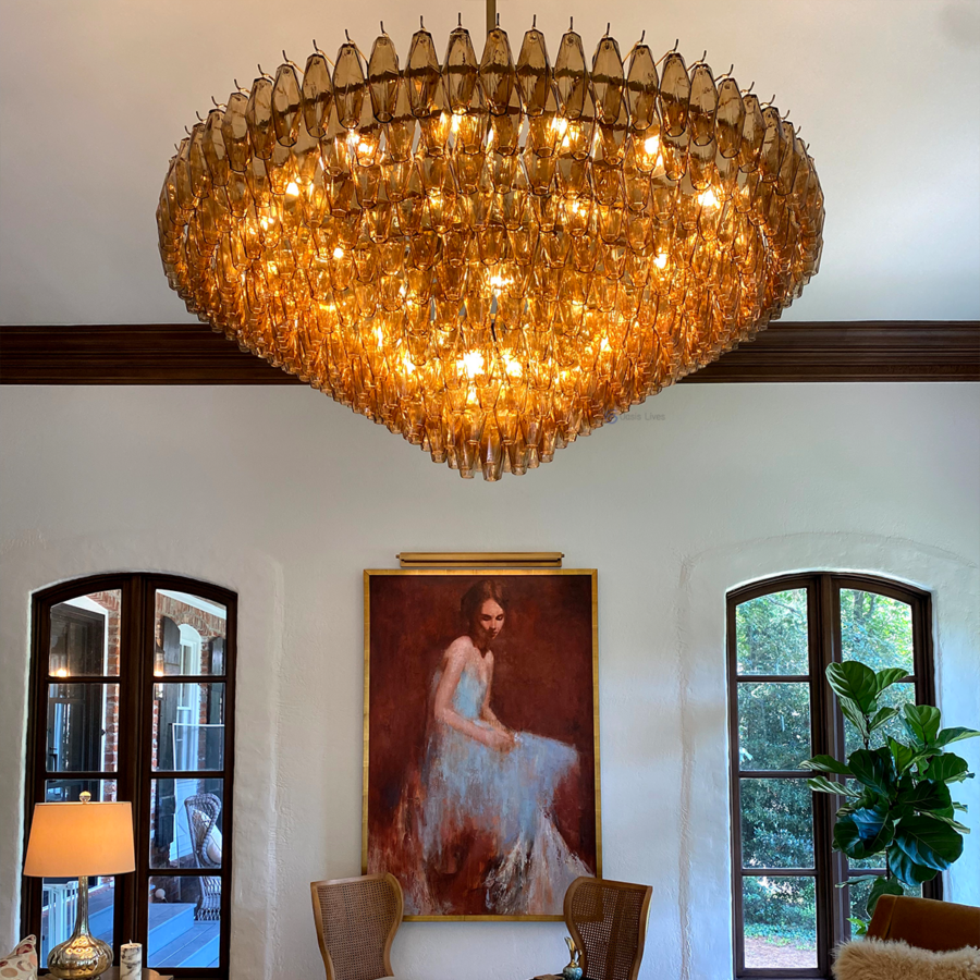 Chiaravalle Glass Tiered Round Chandelier 37"D 47''D 62''D - GILDLAMPS