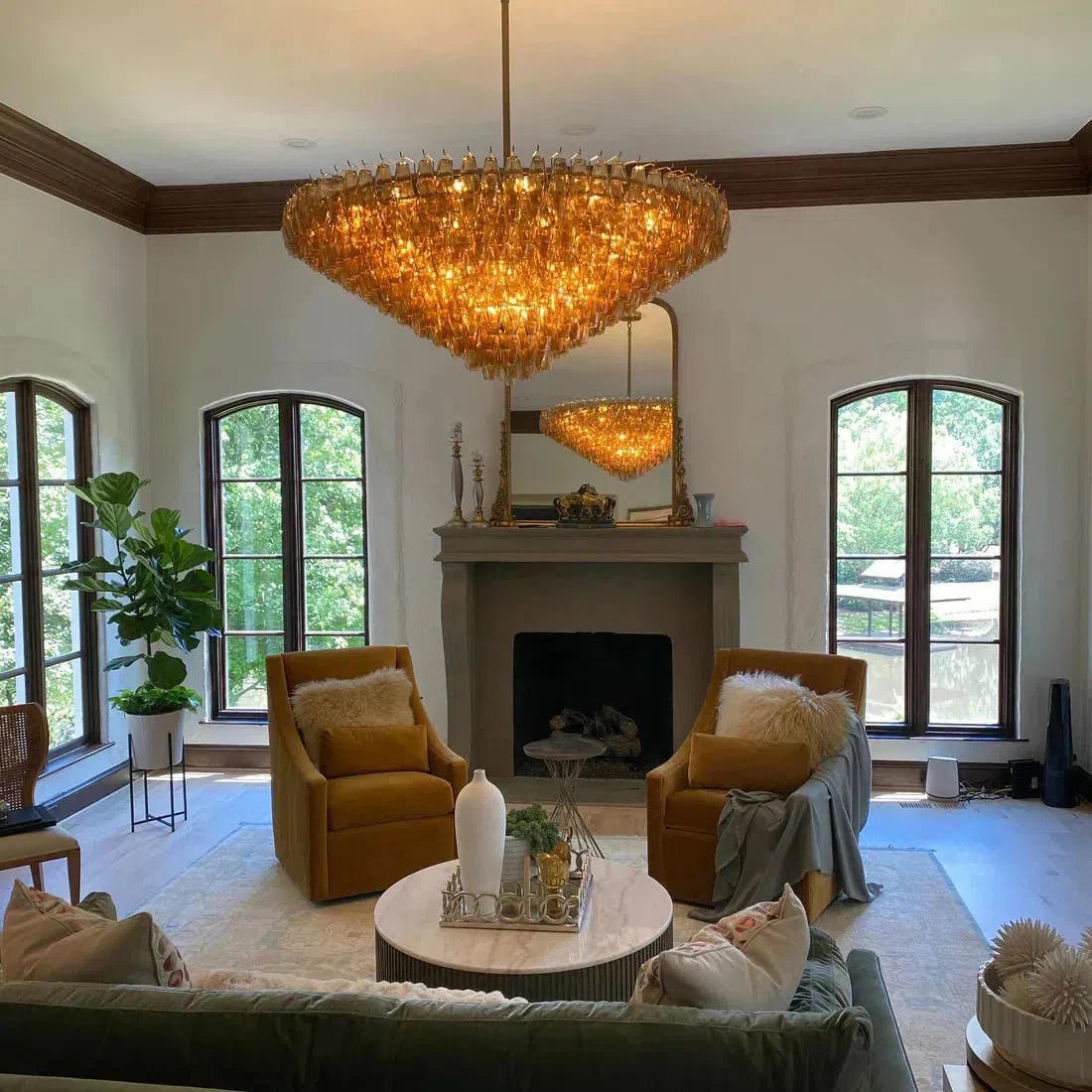 Chiaravalle Glass Tiered Round Chandelier 37"D 47''D 62''D - GILDLAMPS