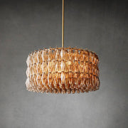 Chiaravalle Smoke Glass Round Chandelier 37"47‘’62‘’ - GILDLAMPS