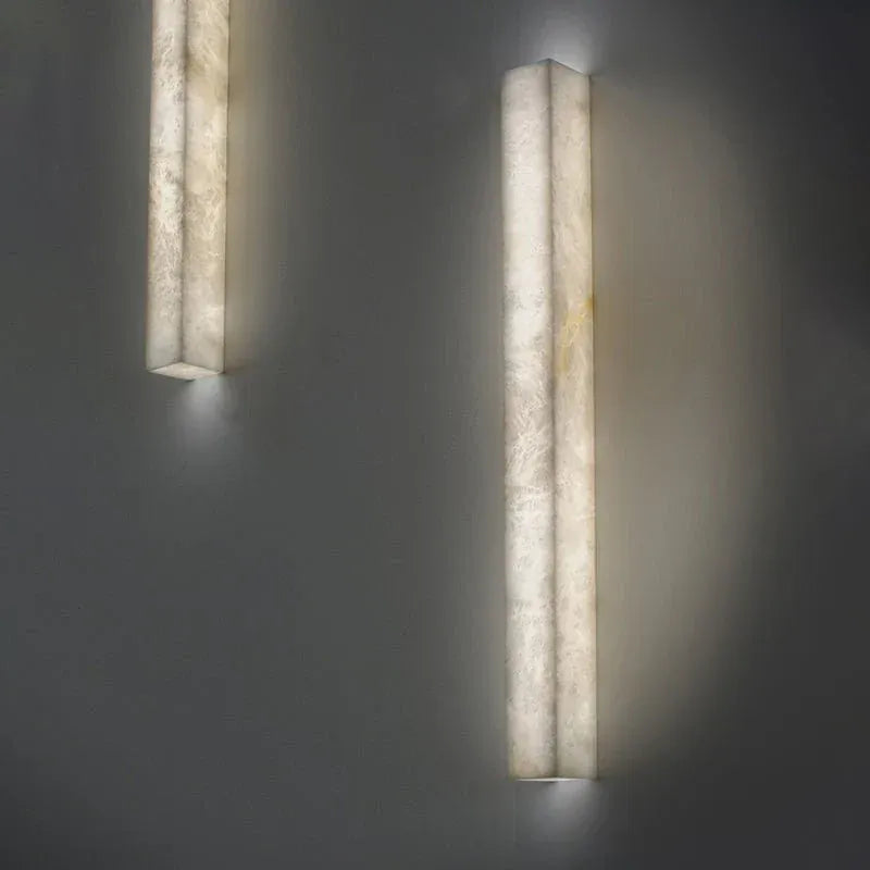 Chloe Indoor Kitchen Island Alabaster Wall Light 23.6 inchH, 31.1 inchH