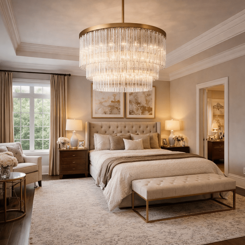 Ciello Three - Tier Round Chandelier - GILDLAMPS