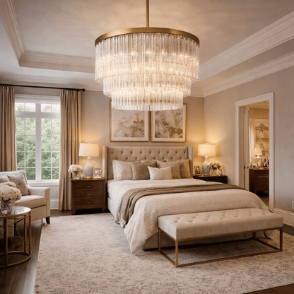 Ciello Three - Tier Round Chandelier - GILDLAMPS
