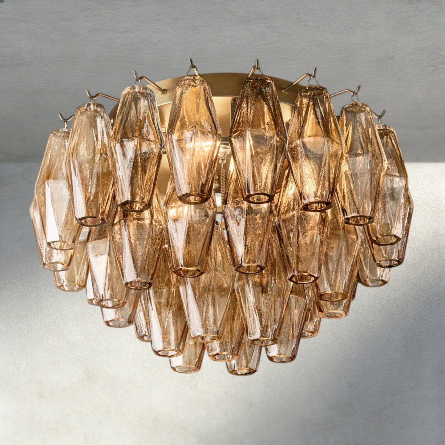 Cihela Clear/ Smoke Glass Flushmount 17", 22" - GILDLAMPS