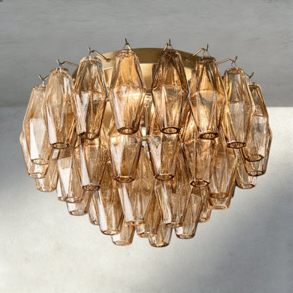 Cihela Clear/ Smoke Glass Flushmount 17", 22" - GILDLAMPS