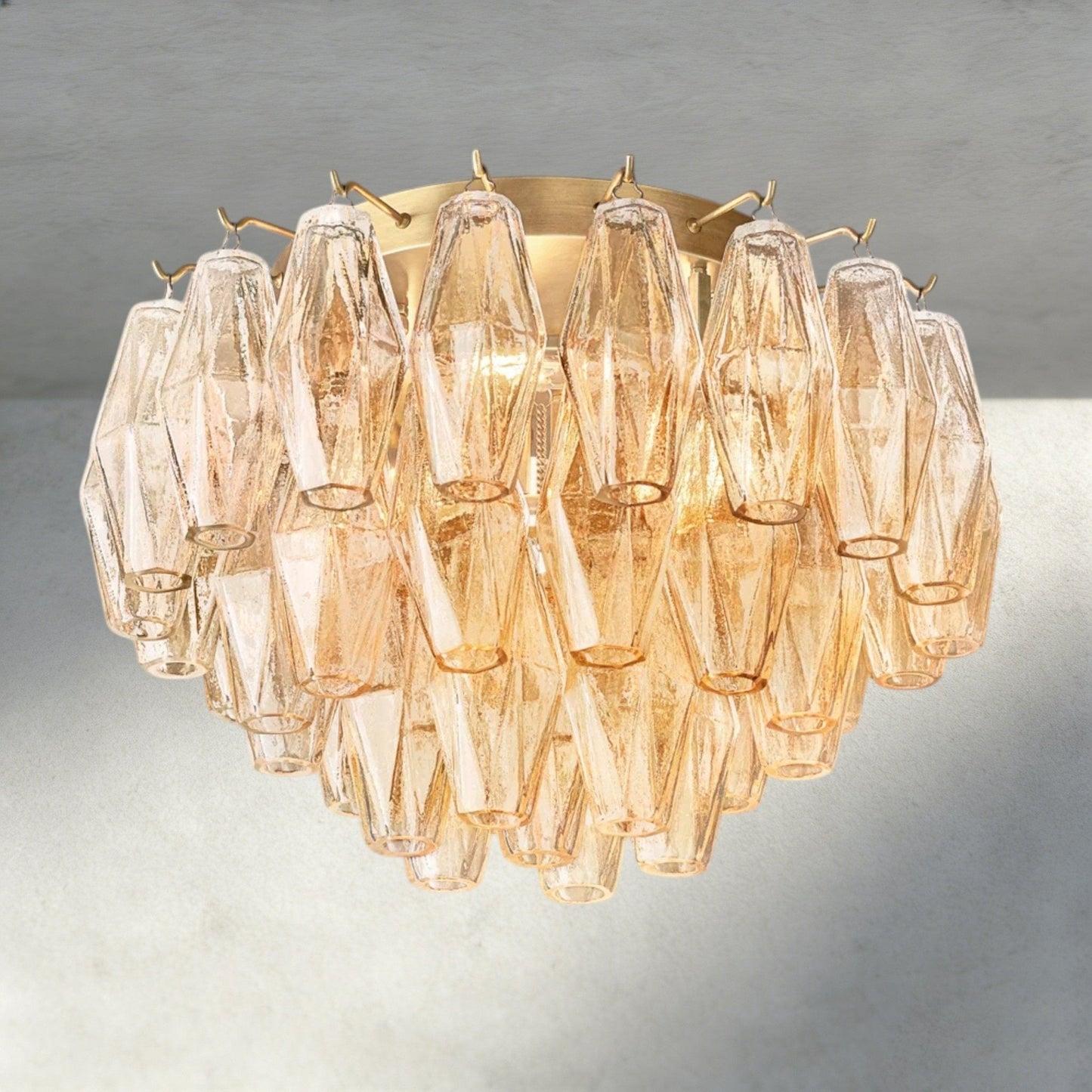 Cihela Clear/ Smoke Glass Flushmount 17", 22" - GILDLAMPS