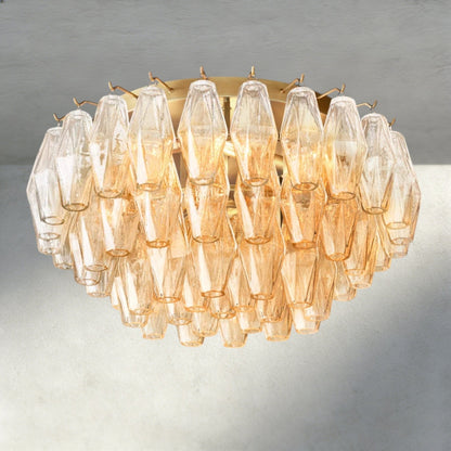 Cihela Clear/ Smoke Glass Flushmount 17", 22" - GILDLAMPS