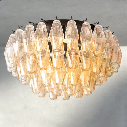Cihela Clear/ Smoke Glass Flushmount 17", 22" - GILDLAMPS