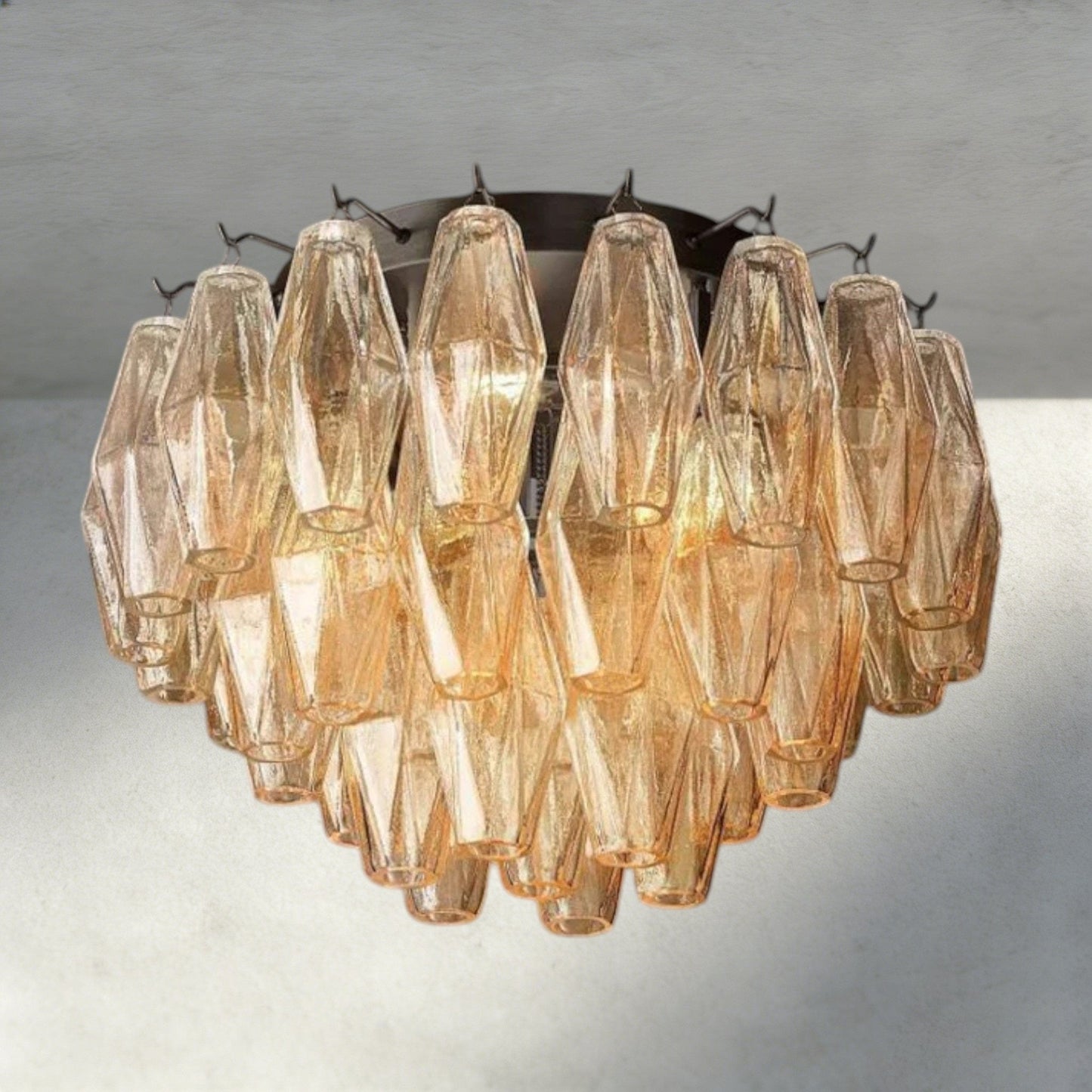 Cihela Clear/ Smoke Glass Flushmount 17", 22" - GILDLAMPS