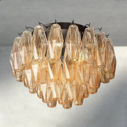 Cihela Clear/ Smoke Glass Flushmount 17", 22" - GILDLAMPS