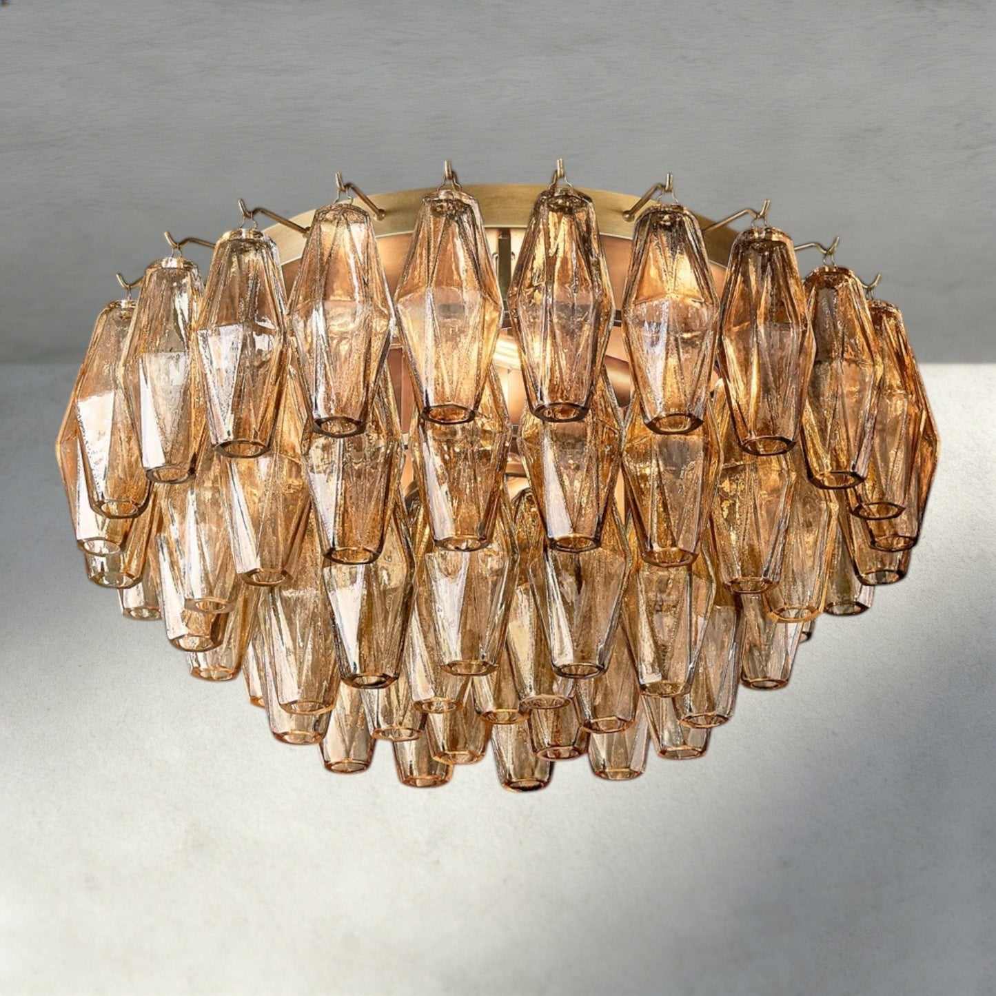 Cihela Clear/ Smoke Glass Flushmount 17", 22" - GILDLAMPS