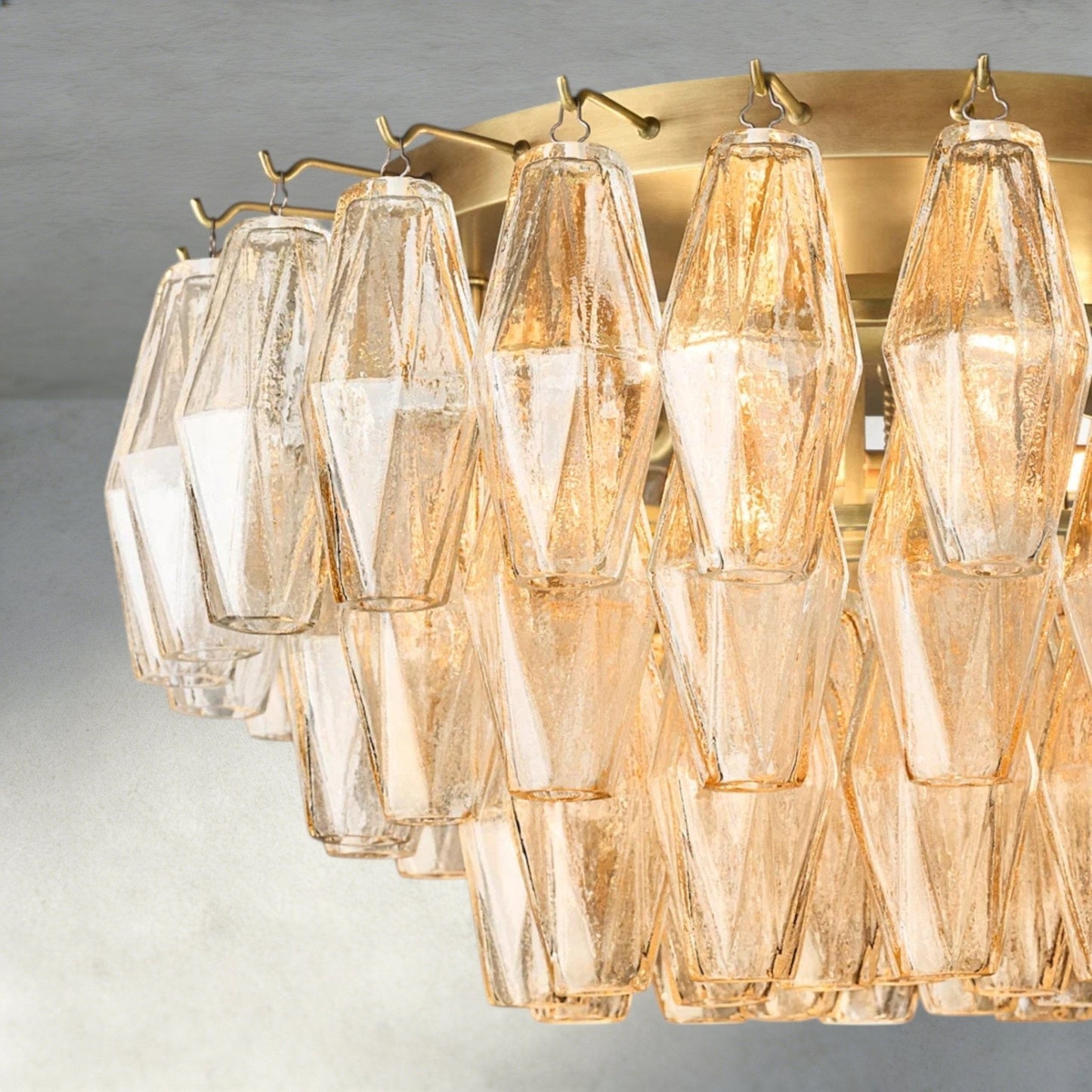 Cihela Clear/ Smoke Glass Flushmount 17", 22" - GILDLAMPS
