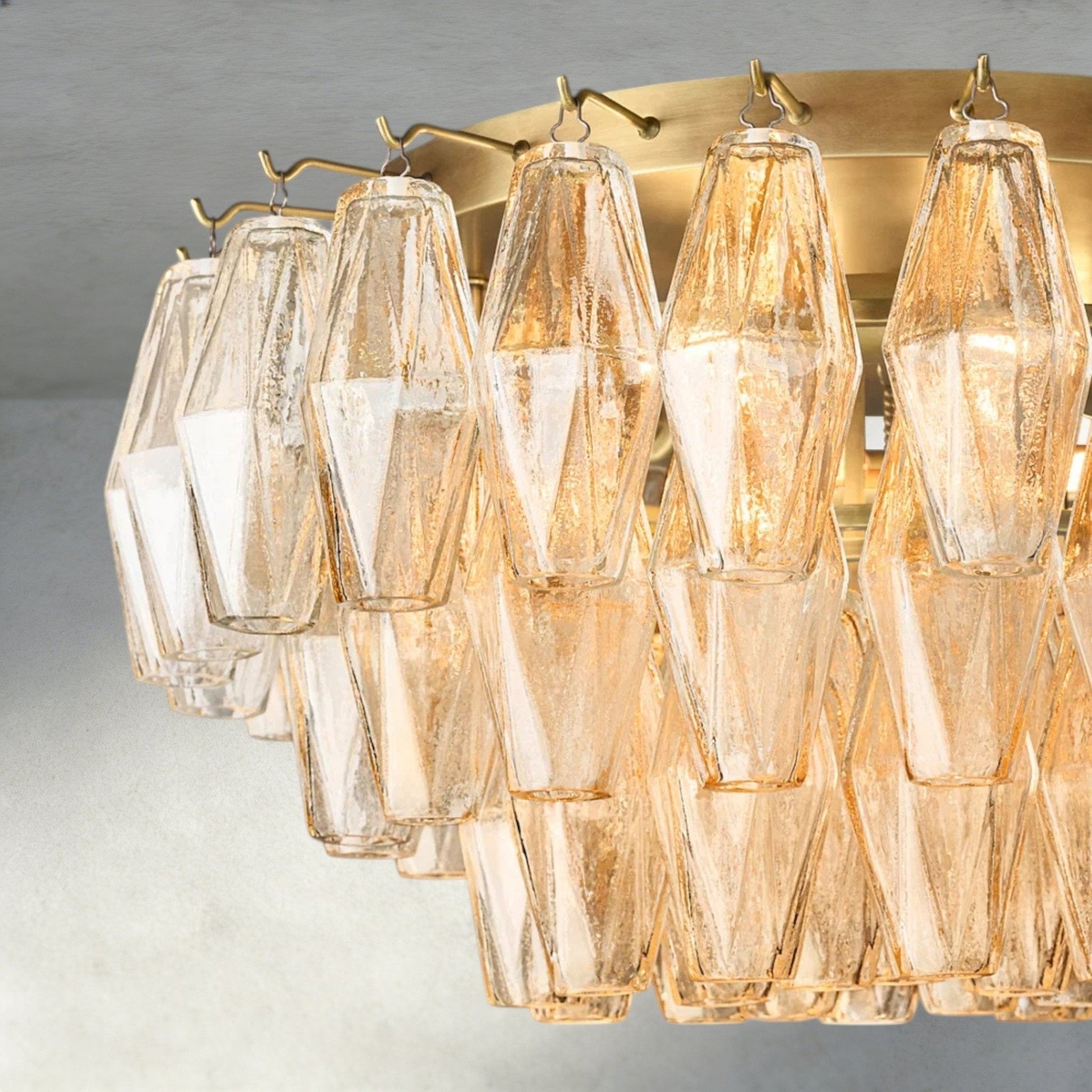 Cihela Clear/ Smoke Glass Flushmount 17", 22" - GILDLAMPS