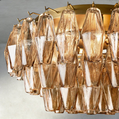 Cihela Clear/ Smoke Glass Flushmount 17", 22" - GILDLAMPS