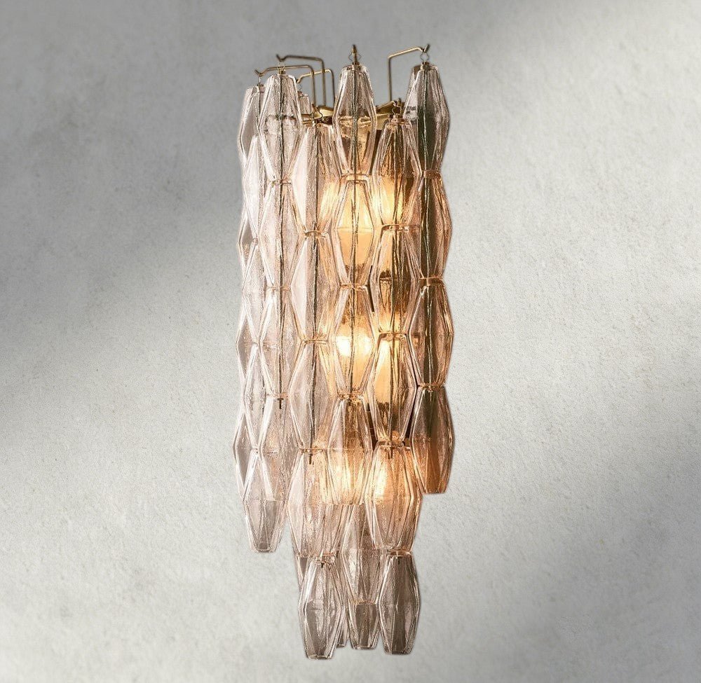 CIHELA CLEAR/ SMOKE GLASS GRAND SCONCE 30" - GILDLAMPS