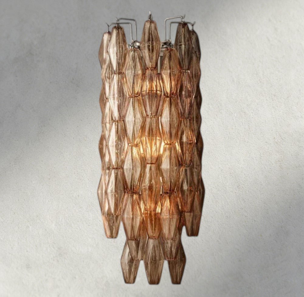 CIHELA CLEAR/ SMOKE GLASS GRAND SCONCE 30" - GILDLAMPS