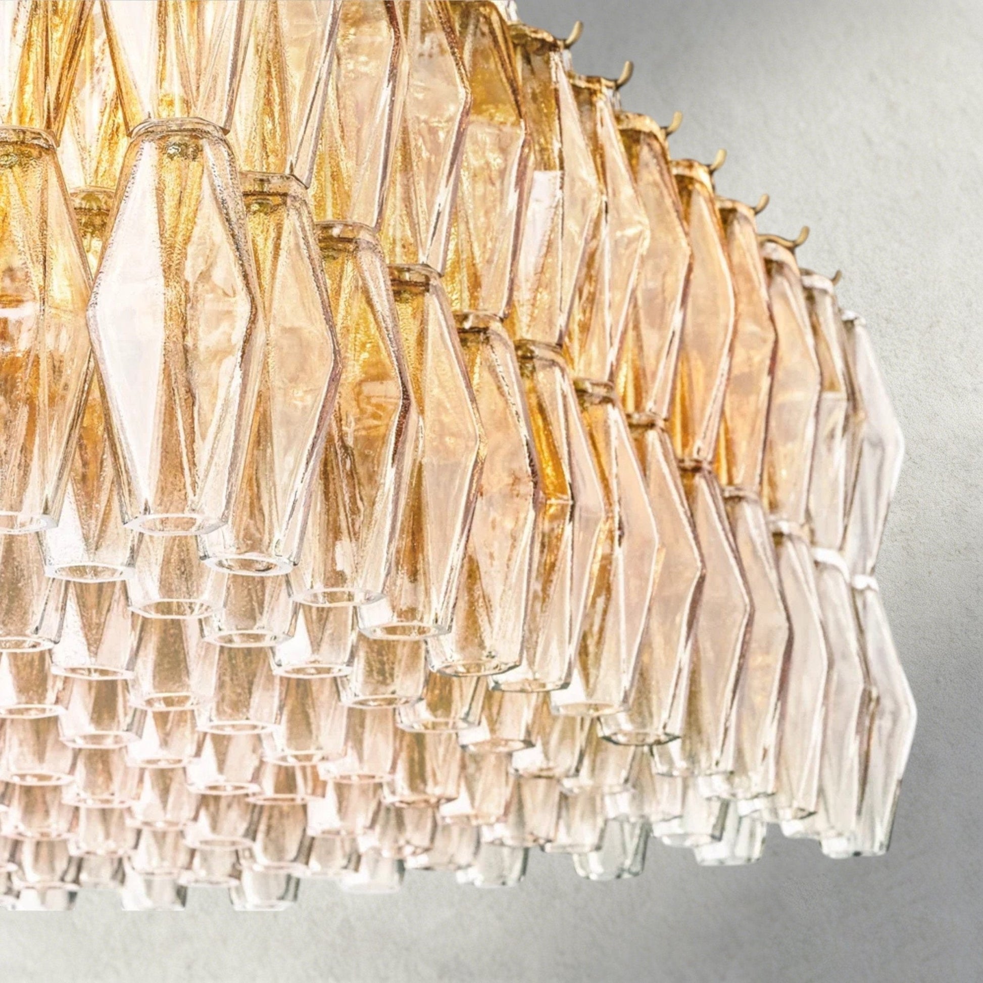 CIHELA CLEAR/ SMOKE GLASS RECTANGULAR CHANDELIER 54", 74" - GILDLAMPS