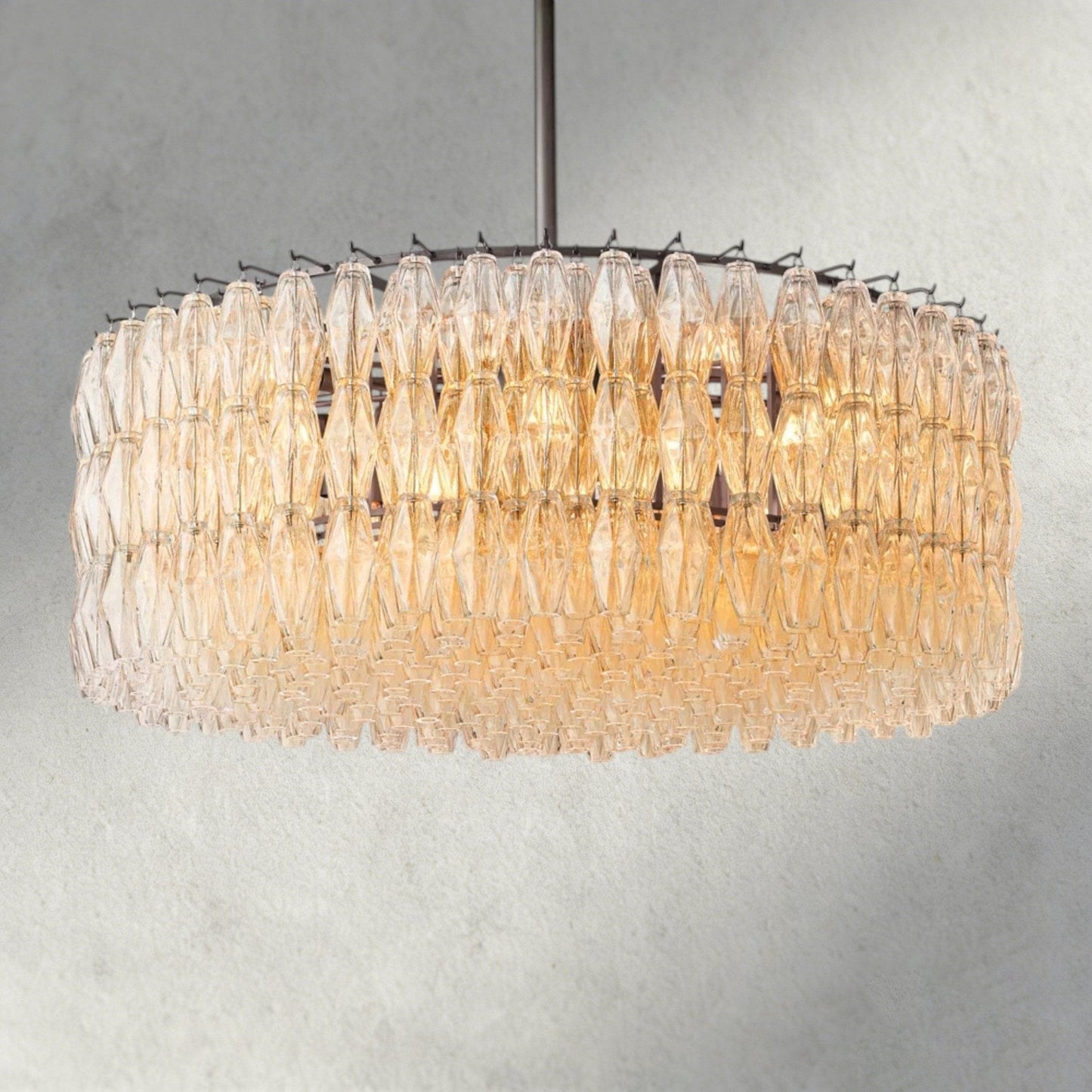 CIHELA CLEAR/ SMOKE GLASS ROUND CHANDELIER 37", 47", 62" - GILDLAMPS