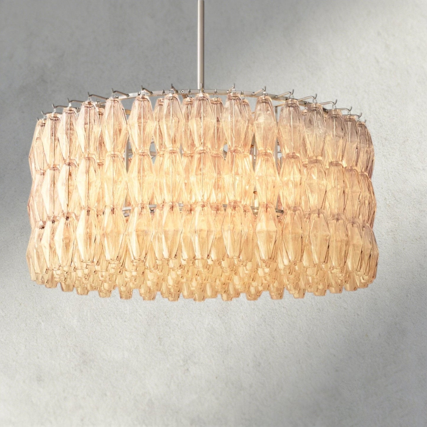 CIHELA CLEAR/ SMOKE GLASS ROUND CHANDELIER 37", 47", 62" - GILDLAMPS