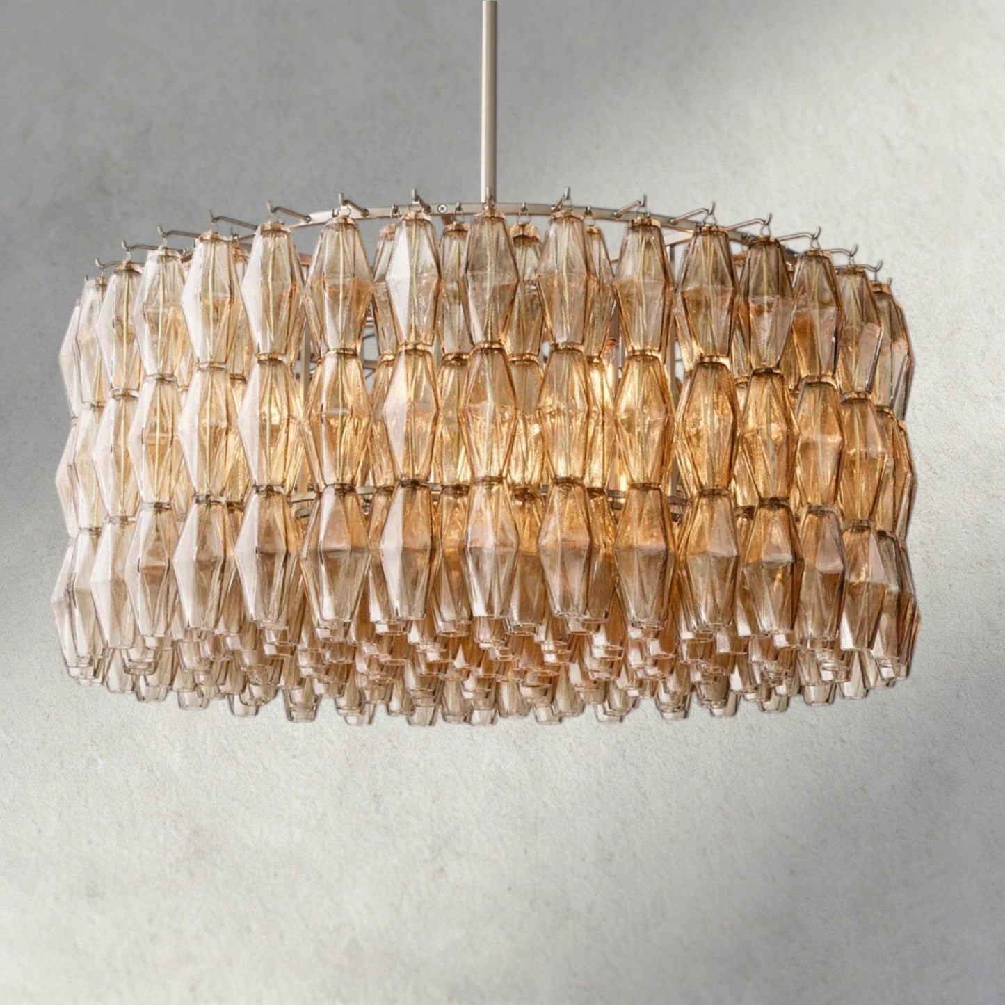 CIHELA CLEAR/ SMOKE GLASS ROUND CHANDELIER 37", 47", 62" - GILDLAMPS