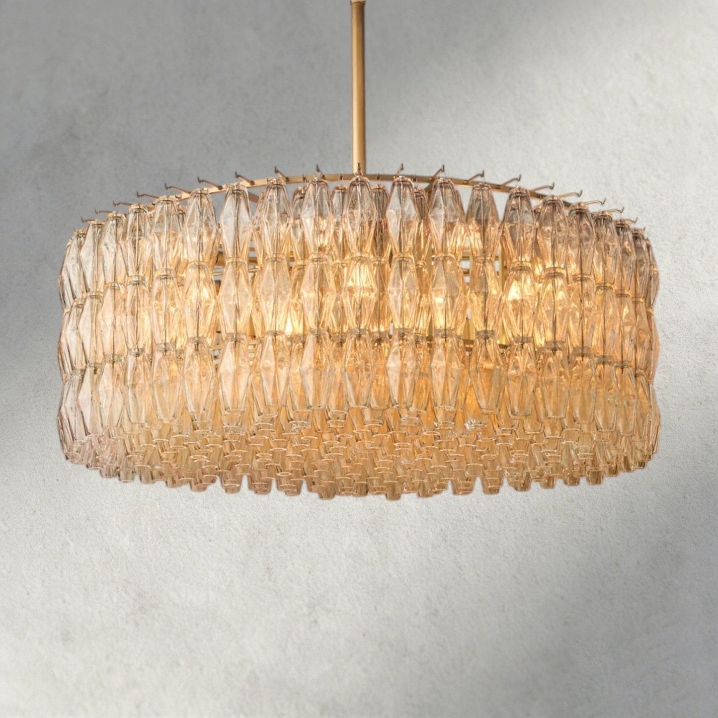 CIHELA CLEAR/ SMOKE GLASS ROUND CHANDELIER 37", 47", 62" - GILDLAMPS